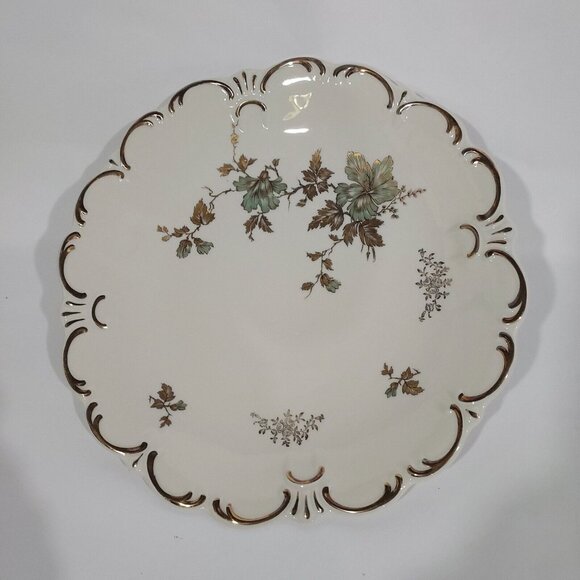 Serving Platter E&R Charger Dark Green Gold  Bavaria Germany 11 1/4" Diameter - Picture 8 of 9